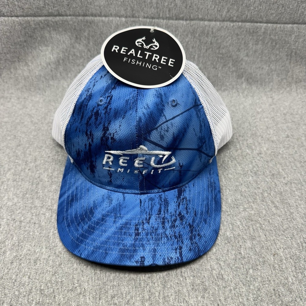 RealTree Hat Blue Fishing Trucker Snapback Cap New Reel Misfit Embroidery Beach